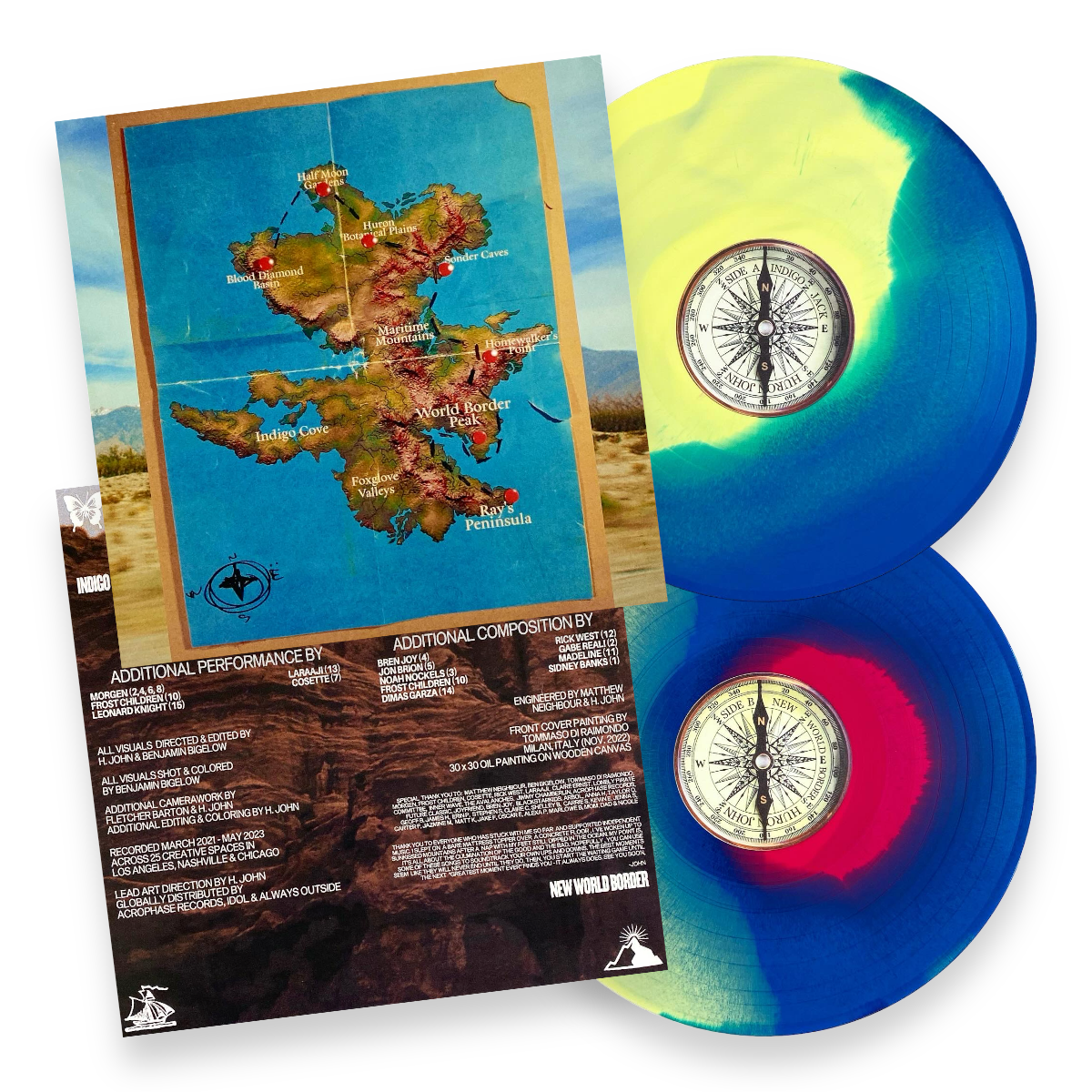 Huron John - Indigo Jack & The New World Border (Blood Diamond Deluxe Splatter Vinyl) w photo booklet